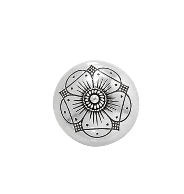 Hovedbilde knapp m.botn, oksidert 24 mm