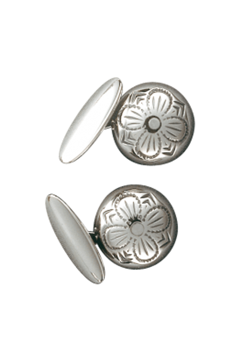 Hovedbilde mansj.knappar, oksidert