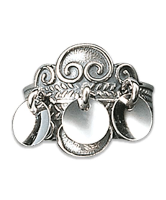 Hovedbilde Bunadsring med lauv, oksidert