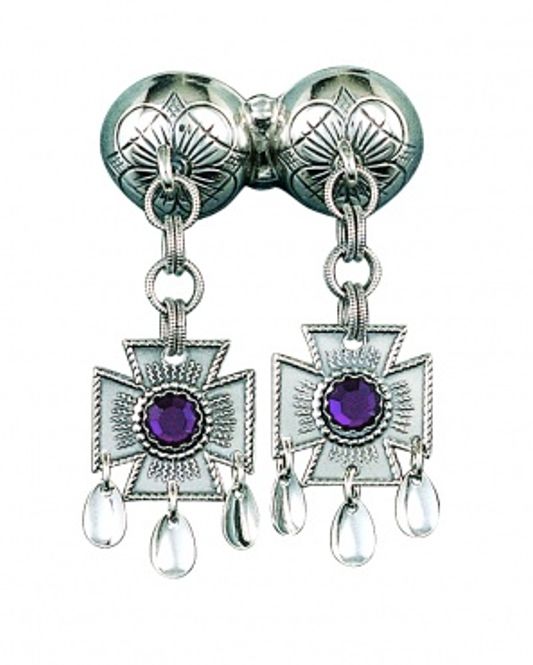 Hovedbilde halssølje, oksidert m.lilla ...