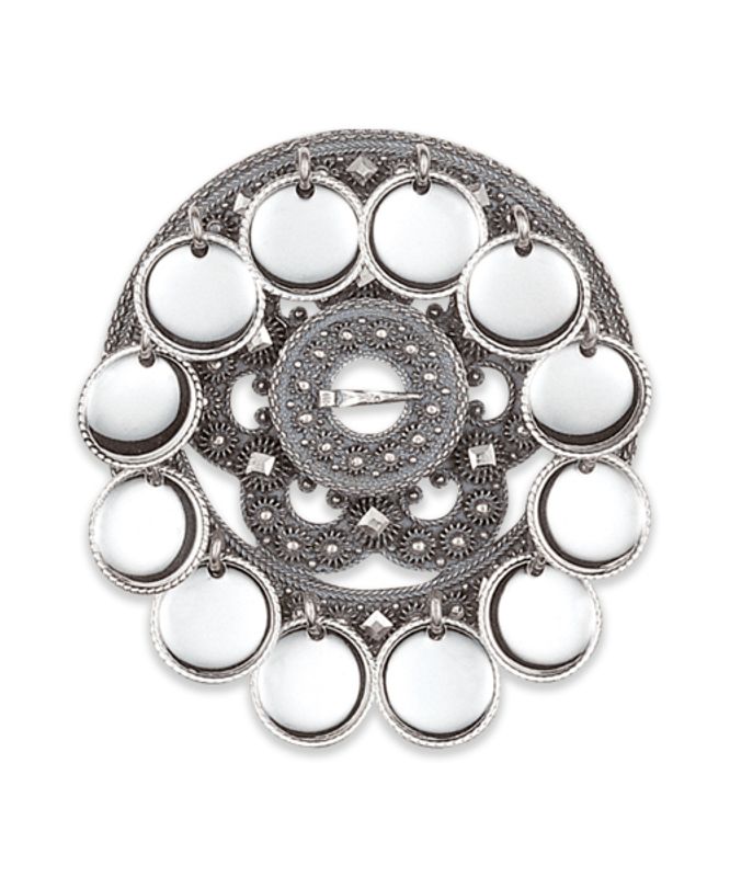 Slangesølje Telemark med lauv - oksidert