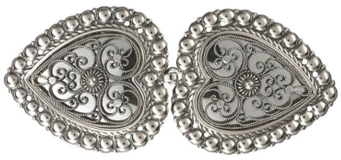 Hovedbilde spenne, belte, oksidert m. ...