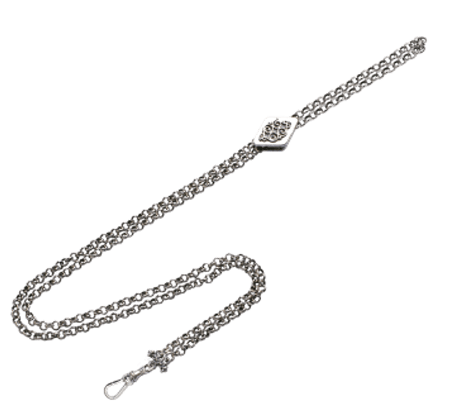 Hovedbilde klokkekjede,dame, oksidert